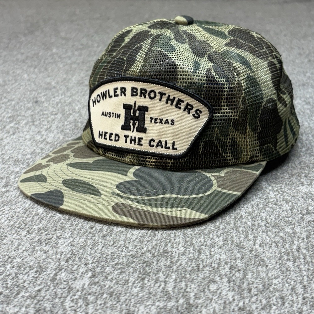 Howler Bros Feedstore Mesh SnapBack Camo Hat 5 Panel Unstructured Cap Adjustable